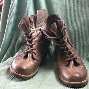 Cliffs by WHITE MOUNTAIN Brown Combat Boots Women’s Size 9M